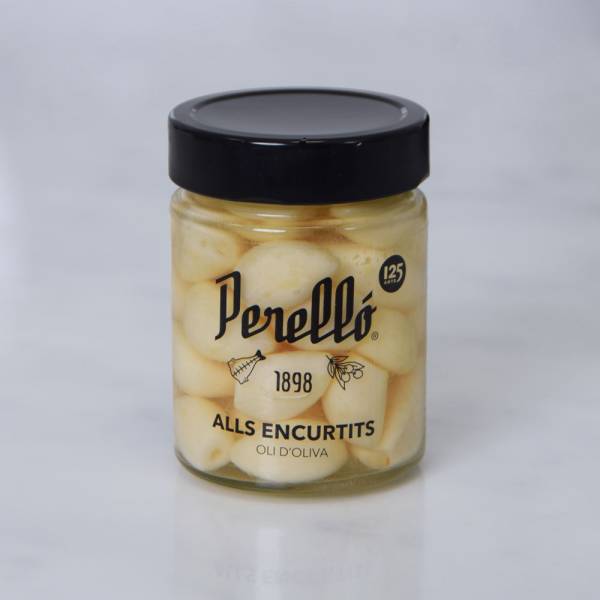 Ajos Encurtidos con AOVE (200 g) Perelló 1898