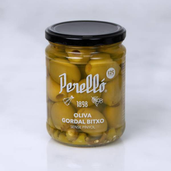 Aceituna Gordal Sin Hueso Guindilla / Cristal 200 g Perelló